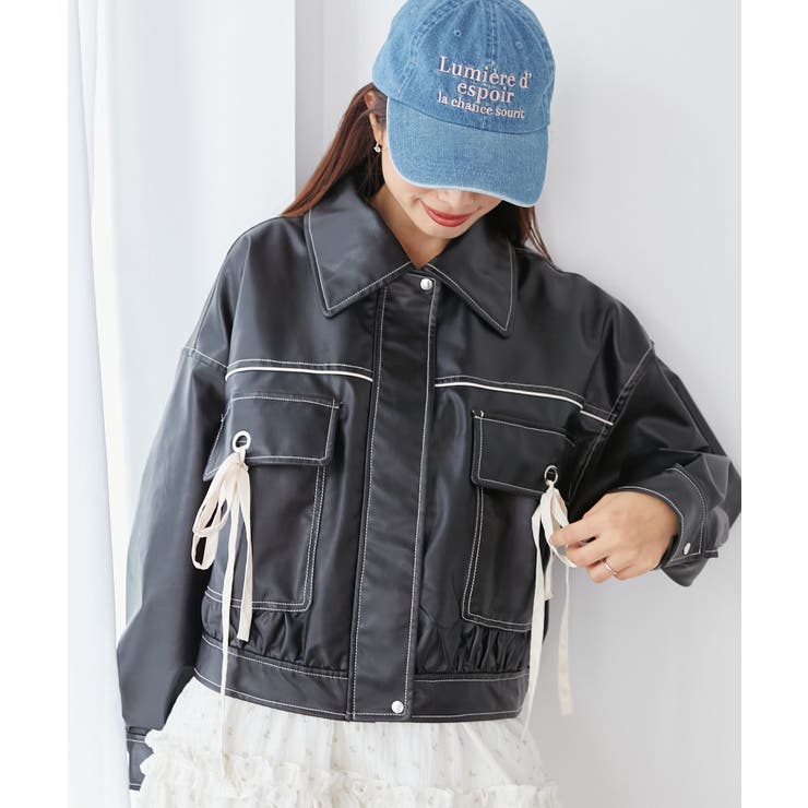 2wayリボンバイカラーブルゾン | MAJESTIC LEGON  | 詳細画像35 