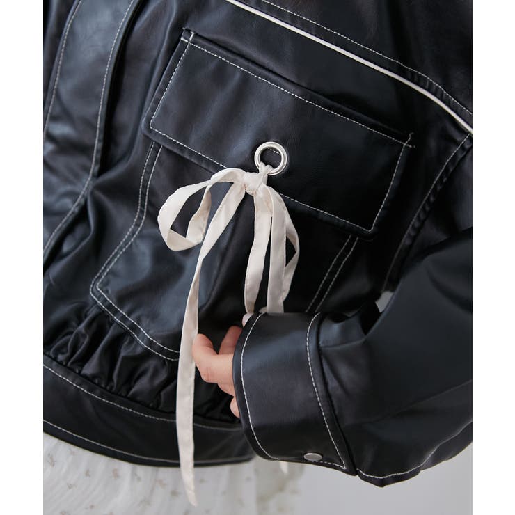 2wayリボンバイカラーブルゾン | MAJESTIC LEGON  | 詳細画像37 