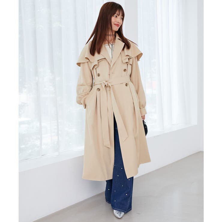 ドレープフリルトレンチコート | MAJESTIC LEGON  | 詳細画像1 