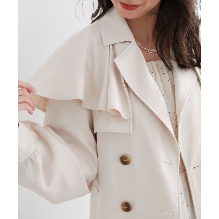 ドレープフリルトレンチコート | MAJESTIC LEGON  | 詳細画像10 