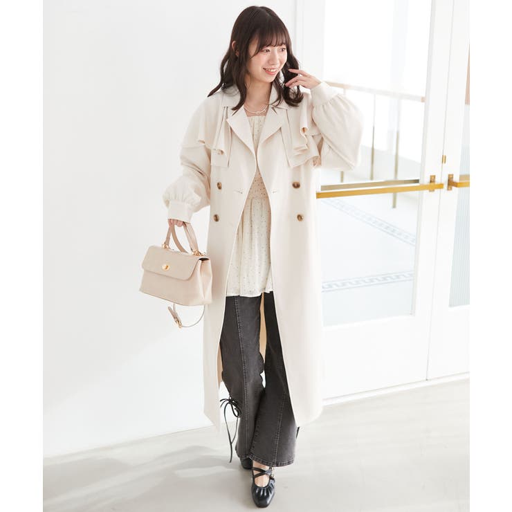 ドレープフリルトレンチコート | MAJESTIC LEGON  | 詳細画像4 