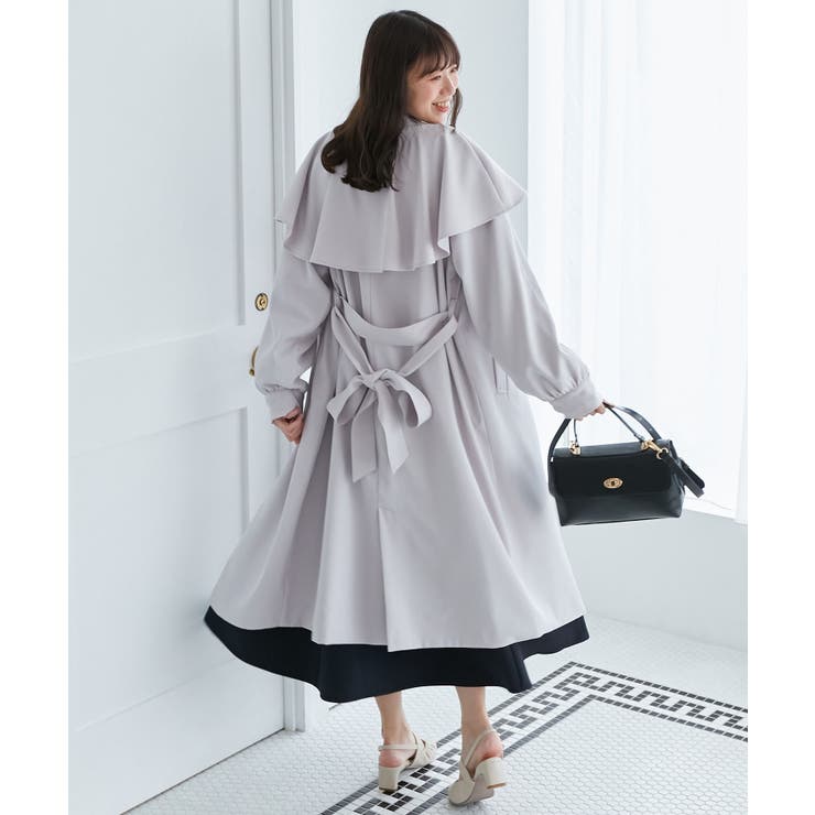 ラベンダー | ドレープフリルトレンチコート | MAJESTIC LEGON 