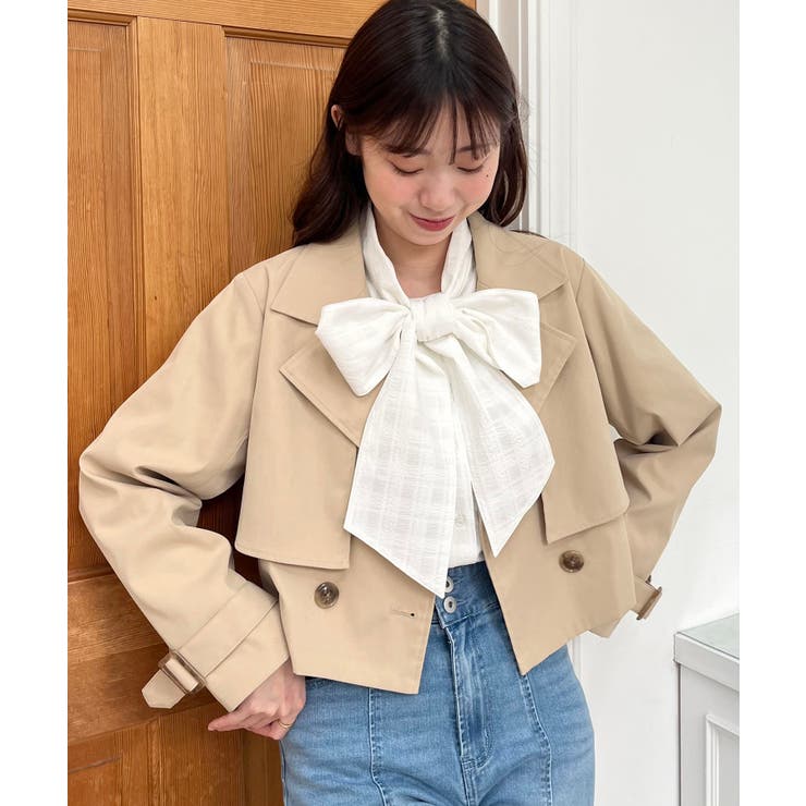 ショートトレンチコート | MAJESTIC LEGON  | 詳細画像17 