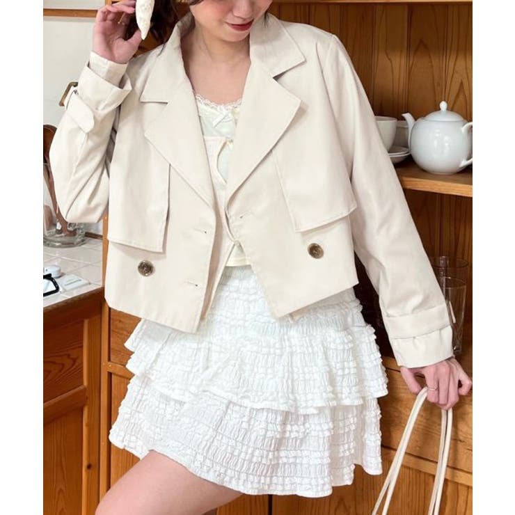 ショートトレンチコート | MAJESTIC LEGON  | 詳細画像4 