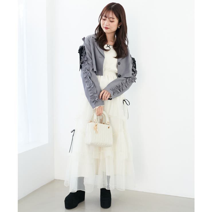 ブローチセットホイップフリルジャケット | MAJESTIC LEGON  | 詳細画像10 