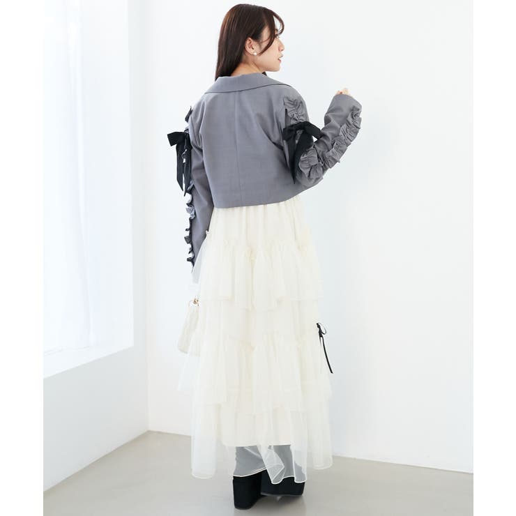 ブローチセットホイップフリルジャケット | MAJESTIC LEGON  | 詳細画像12 