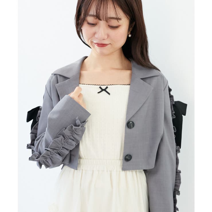 ブローチセットホイップフリルジャケット | MAJESTIC LEGON  | 詳細画像13 