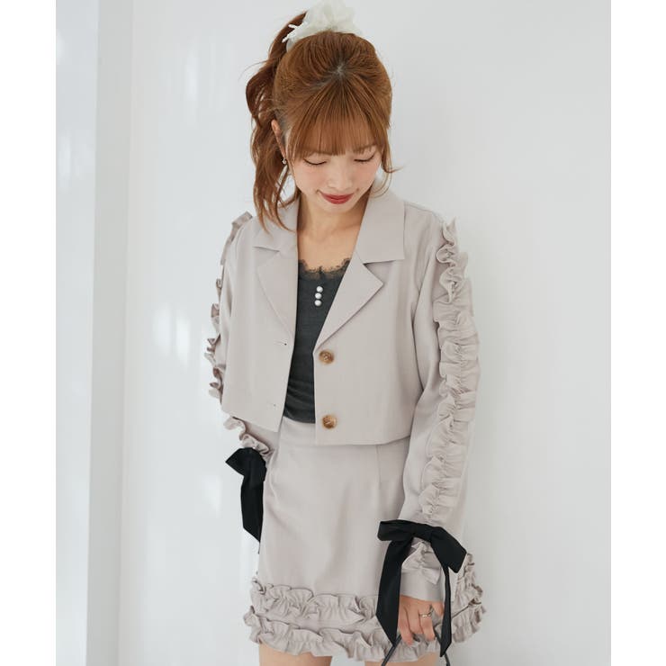 ブローチセットホイップフリルジャケット | MAJESTIC LEGON  | 詳細画像7 