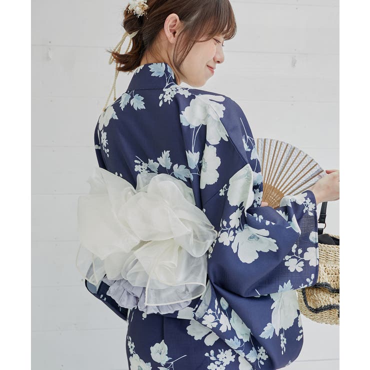 ネイビー柄 | ワンピでも着れる2WAY浴衣 | MAJESTIC LEGON 