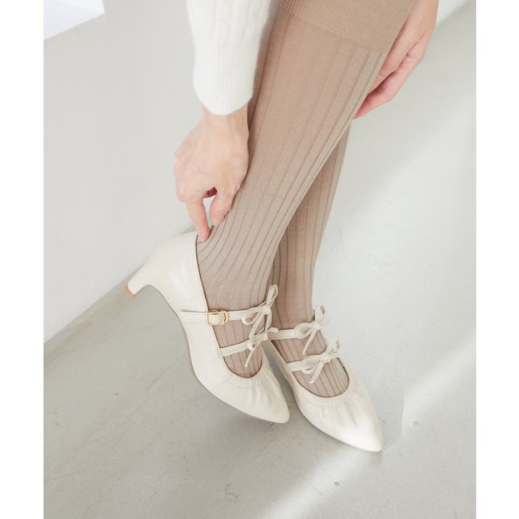 ダブルリボンギャザーパンプス | MAJESTIC LEGON  | 詳細画像4 