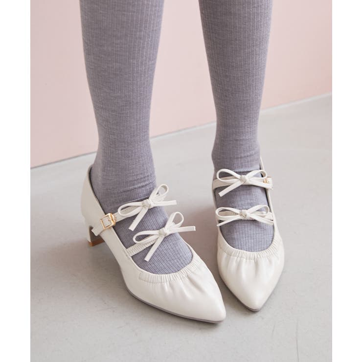 ダブルリボンギャザーパンプス | MAJESTIC LEGON  | 詳細画像9 