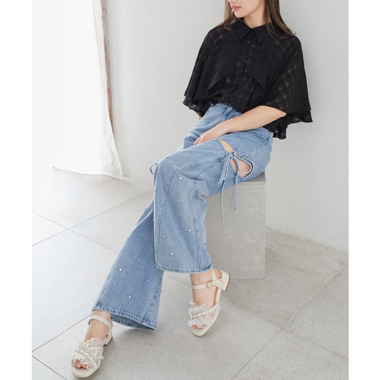 パールシアーフリルサンダル | MAJESTIC LEGON  | 詳細画像10 