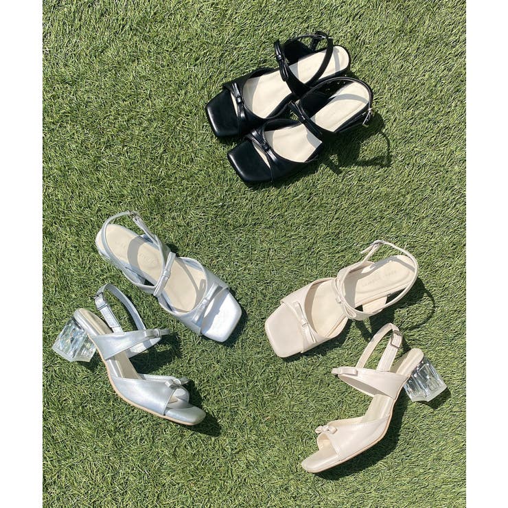 クリアビジューヒールリボンサンダル | MAJESTIC LEGON  | 詳細画像2 