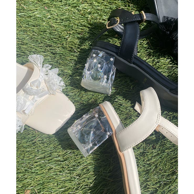 パールクリアヒールリボンサンダル | MAJESTIC LEGON  | 詳細画像14 