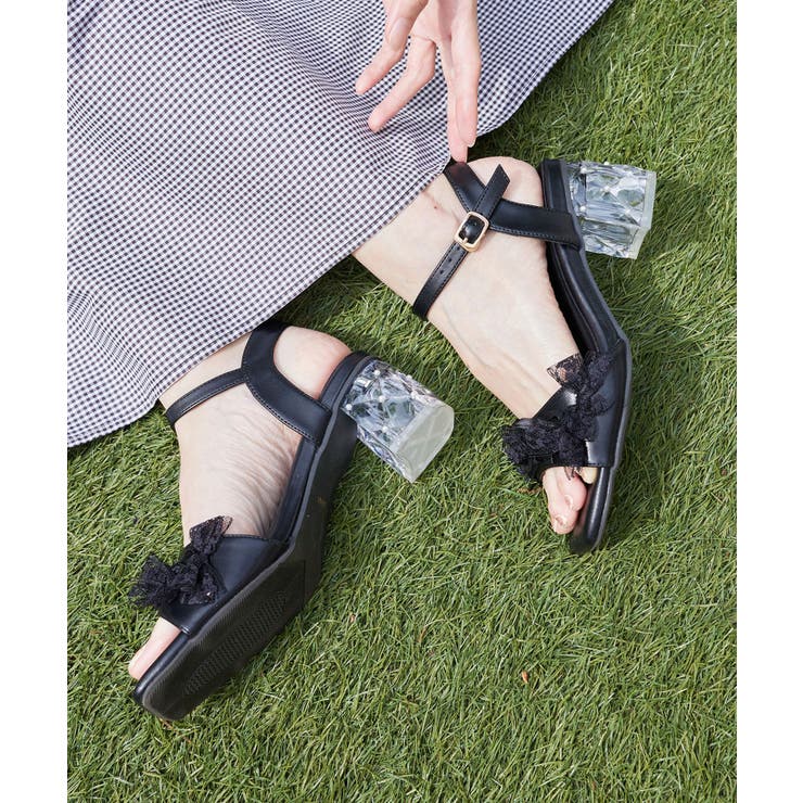 パールクリアヒールリボンサンダル | MAJESTIC LEGON  | 詳細画像3 