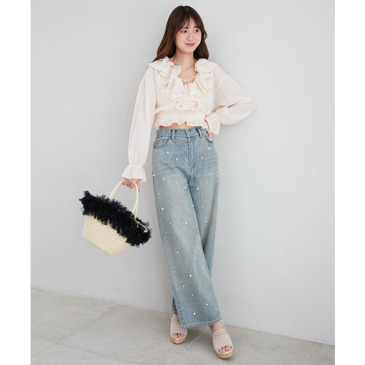 フリルチュールかごバッグ | MAJESTIC LEGON  | 詳細画像9 