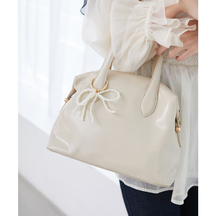 アイボリー | チャームセットボストンバッグ | MAJESTIC LEGON 