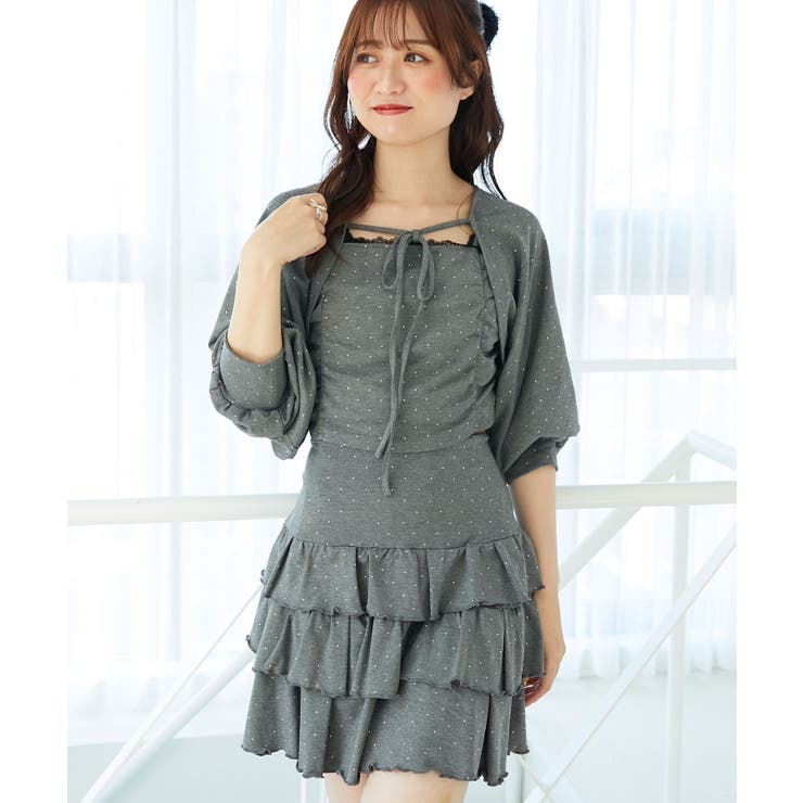 ラインストーンキャミ＆ボレロセット | MAJESTIC LEGON  | 詳細画像15 