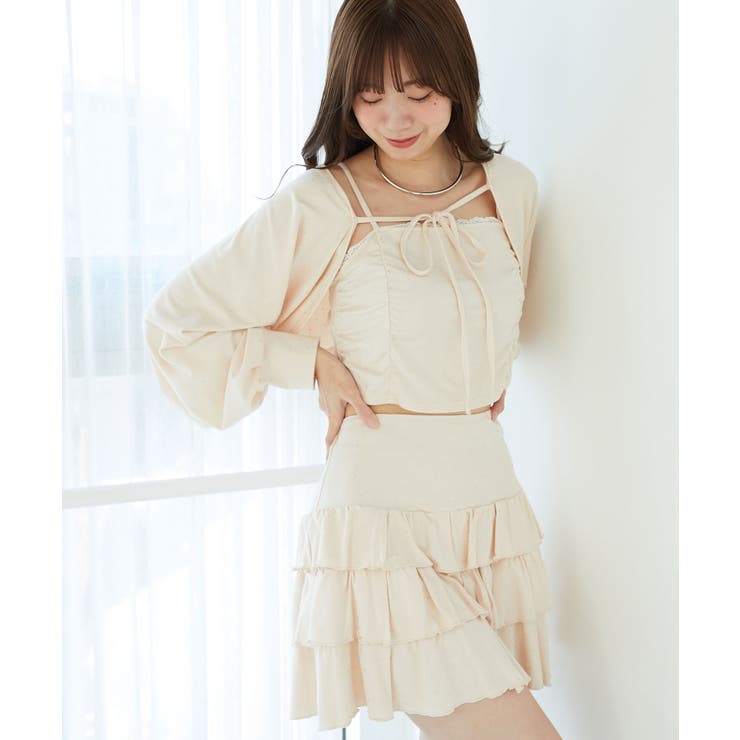 ラインストーンキャミ＆ボレロセット | MAJESTIC LEGON  | 詳細画像9 