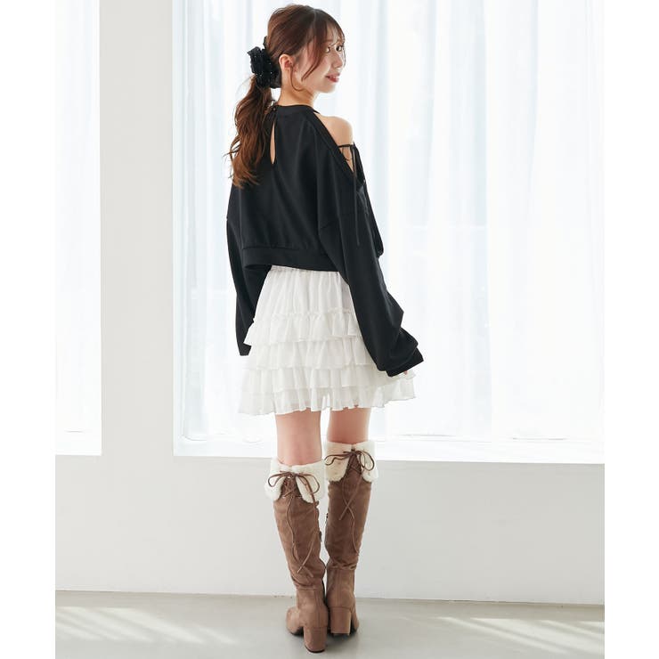 オープンショルダーリボンスウェット | MAJESTIC LEGON  | 詳細画像11 