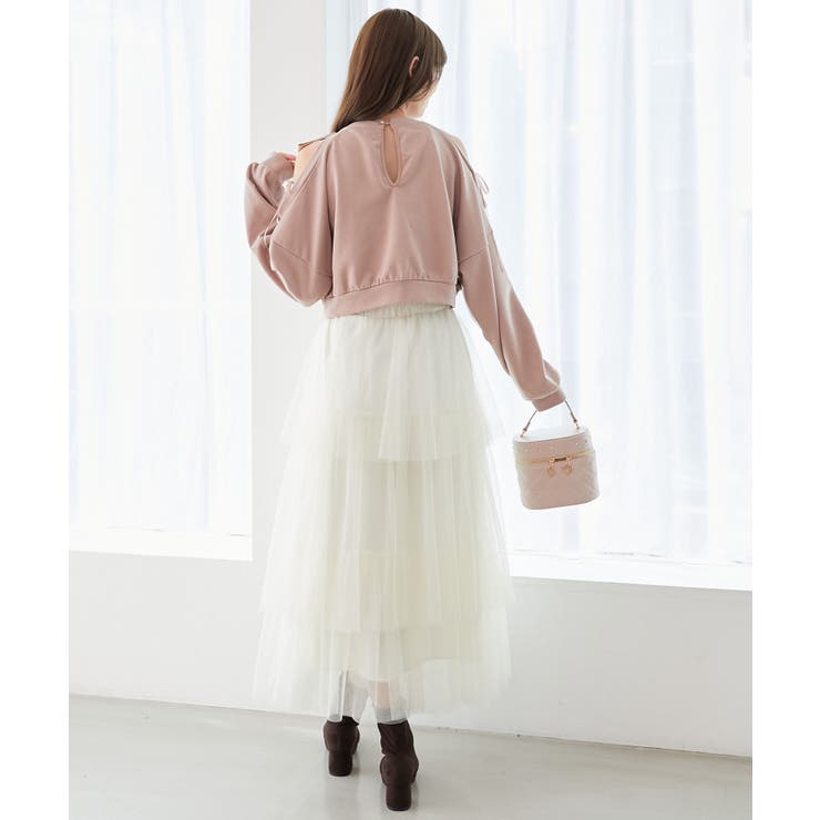 オープンショルダーリボンスウェット | MAJESTIC LEGON  | 詳細画像18 