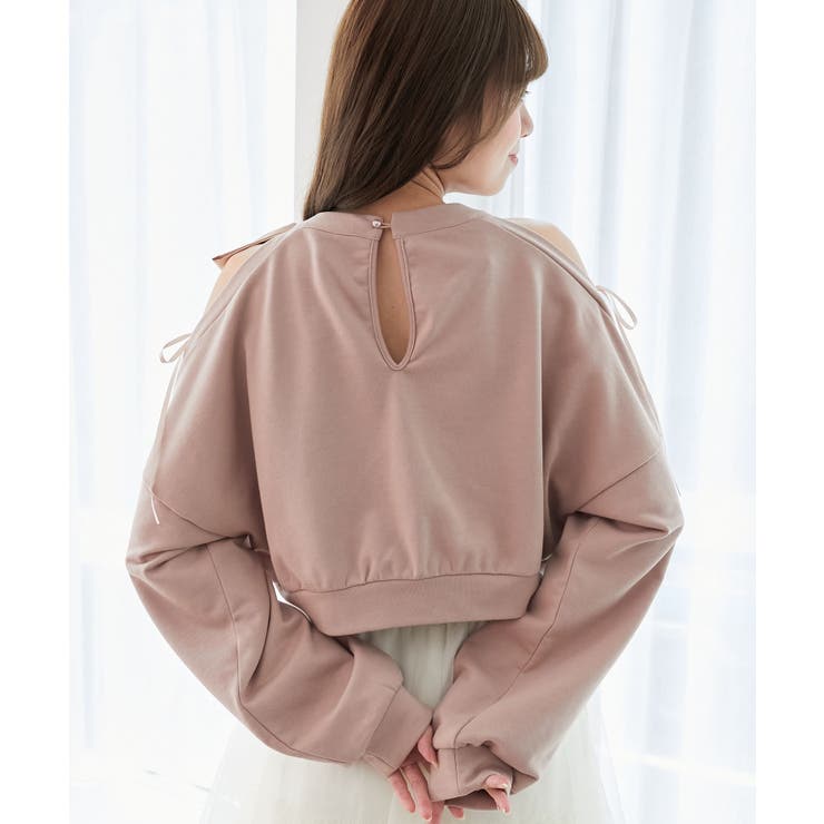 オープンショルダーリボンスウェット | MAJESTIC LEGON  | 詳細画像21 