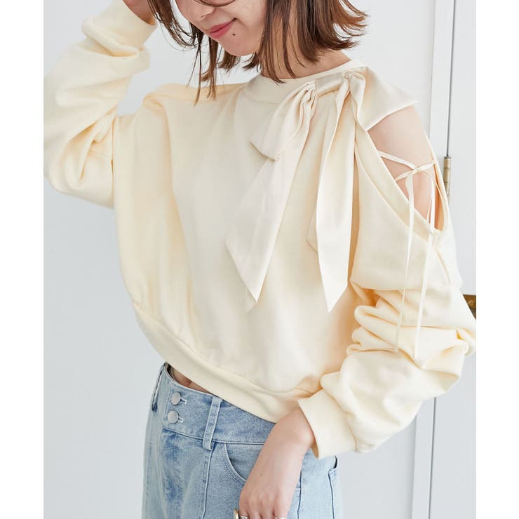 オープンショルダーリボンスウェット | MAJESTIC LEGON  | 詳細画像27 