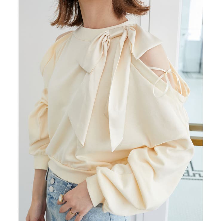 オープンショルダーリボンスウェット | MAJESTIC LEGON  | 詳細画像29 