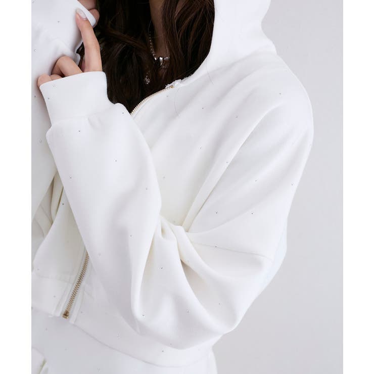 ∞キラキララインストーンショートパーカー | MAJESTIC LEGON  | 詳細画像10 