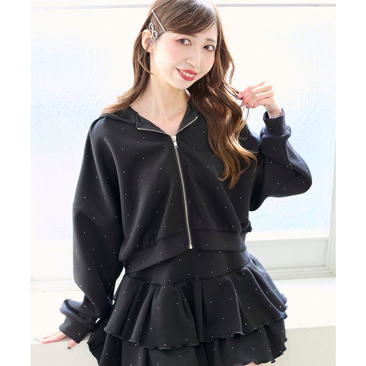 ∞キラキララインストーンショートパーカー | MAJESTIC LEGON  | 詳細画像27 