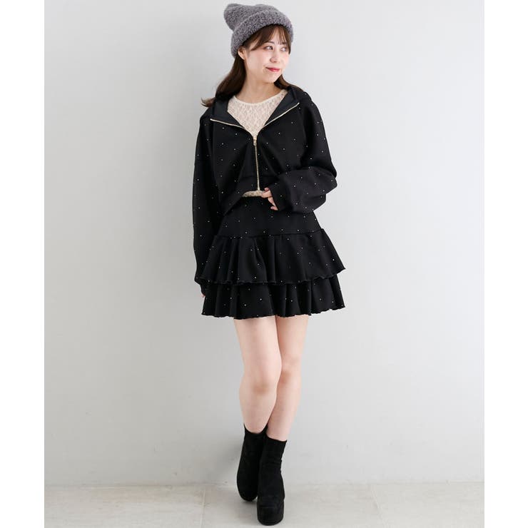 ∞キラキララインストーンショートパーカー | MAJESTIC LEGON  | 詳細画像34 