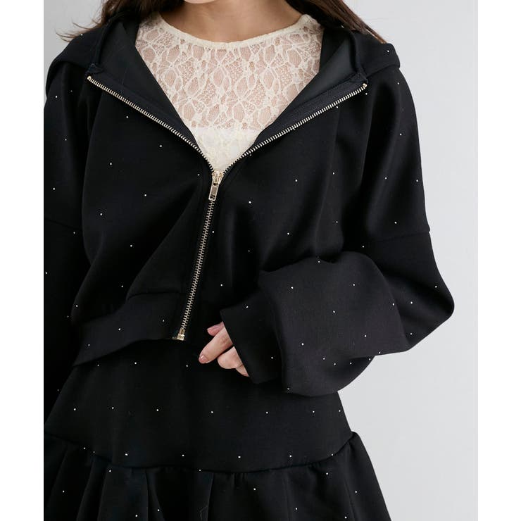 ∞キラキララインストーンショートパーカー | MAJESTIC LEGON  | 詳細画像40 