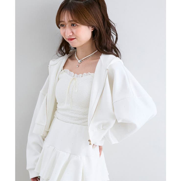 ∞キラキララインストーンショートパーカー | MAJESTIC LEGON  | 詳細画像6 