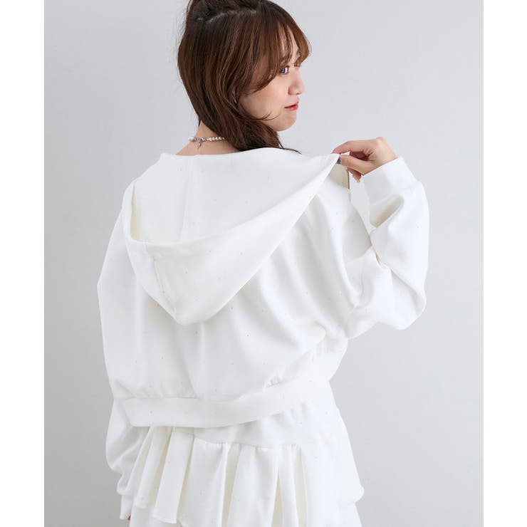 ∞キラキララインストーンショートパーカー | MAJESTIC LEGON  | 詳細画像7 