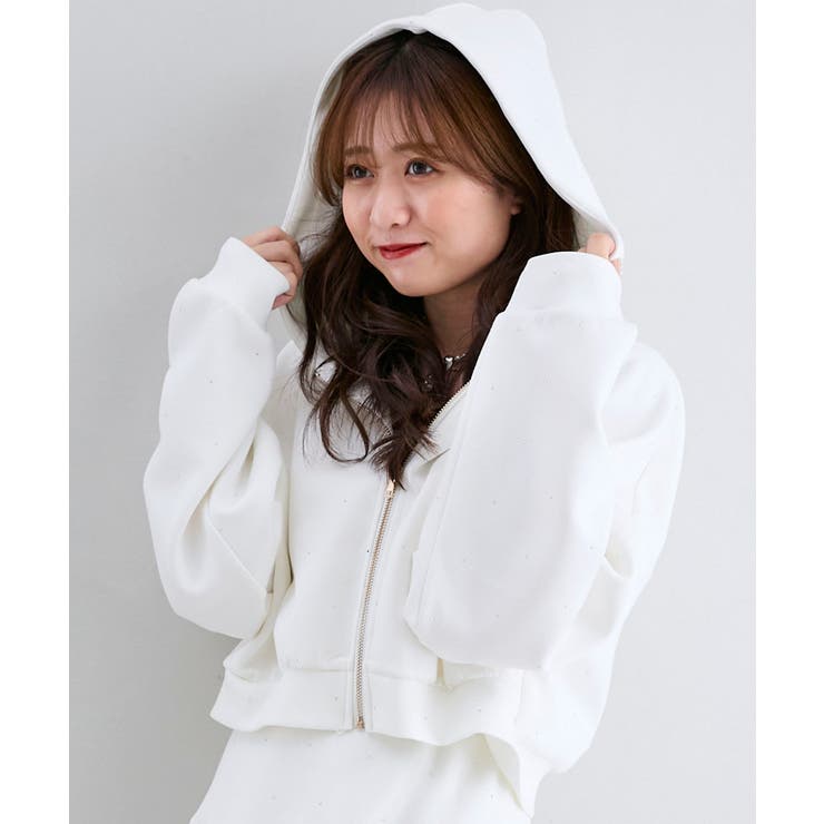 ∞キラキララインストーンショートパーカー | MAJESTIC LEGON  | 詳細画像8 