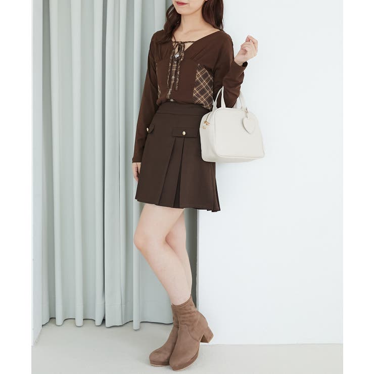 バイカラーチェックトップス | MAJESTIC LEGON  | 詳細画像10 