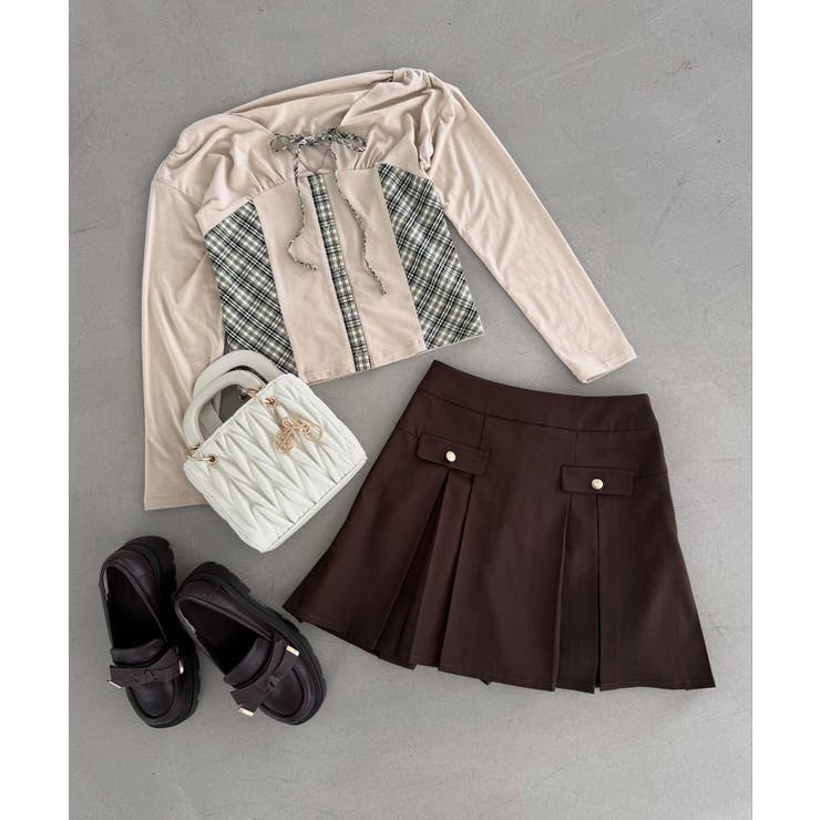 バイカラーチェックトップス | MAJESTIC LEGON  | 詳細画像24 