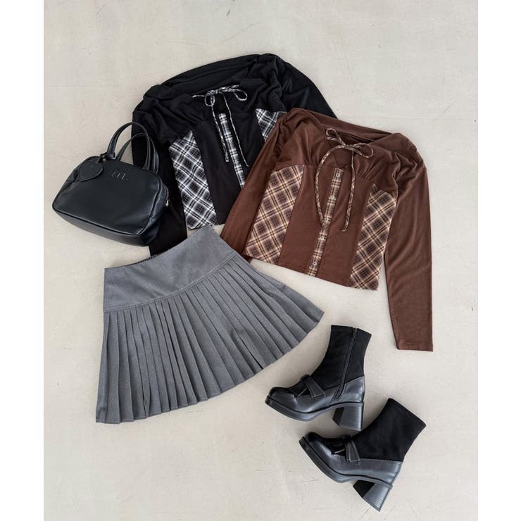 バイカラーチェックトップス | MAJESTIC LEGON  | 詳細画像25 