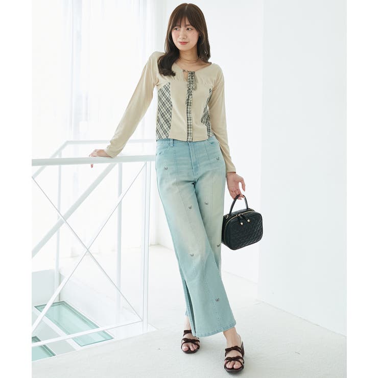 バイカラーチェックトップス | MAJESTIC LEGON  | 詳細画像3 