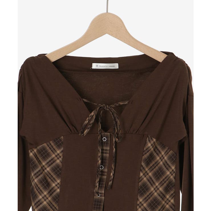 バイカラーチェックトップス | MAJESTIC LEGON  | 詳細画像30 