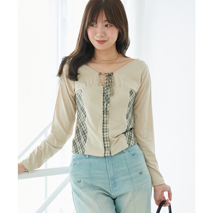 バイカラーチェックトップス | MAJESTIC LEGON  | 詳細画像5 