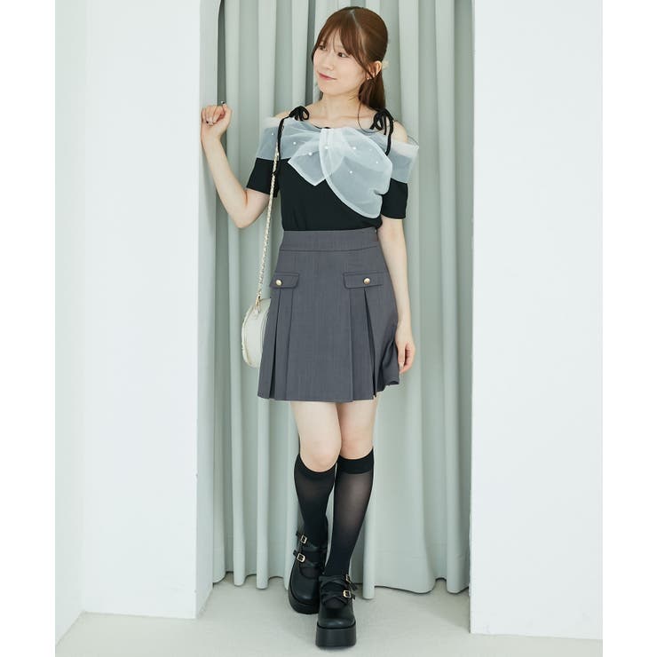 キラキラビジューオフショルトップス | MAJESTIC LEGON  | 詳細画像16 