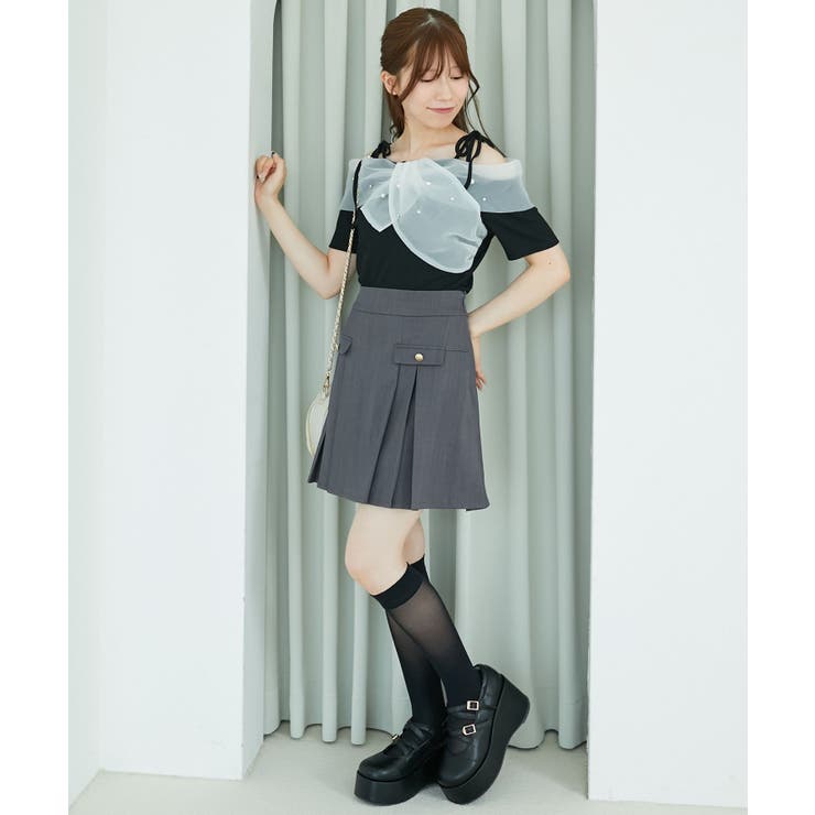 キラキラビジューオフショルトップス | MAJESTIC LEGON  | 詳細画像17 