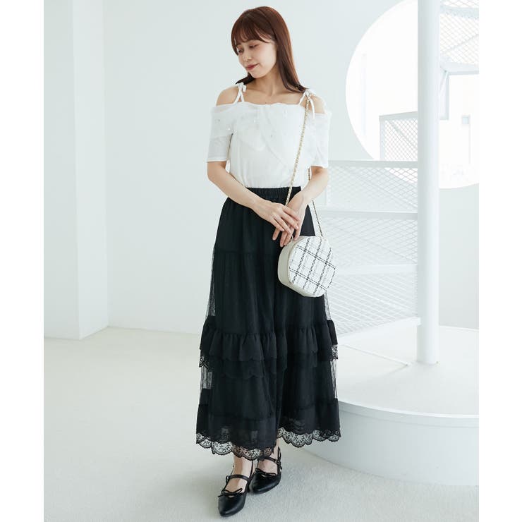 キラキラビジューオフショルトップス | MAJESTIC LEGON  | 詳細画像2 