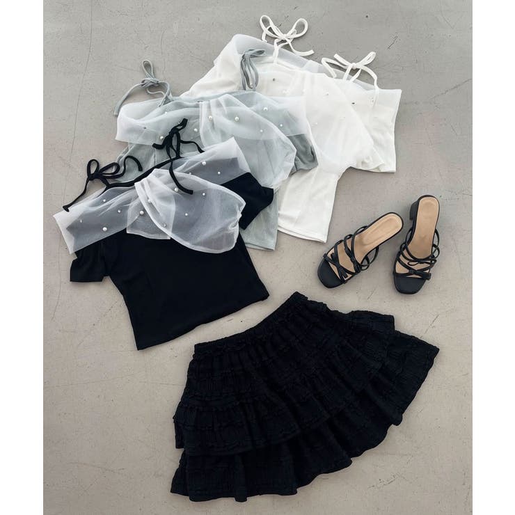 キラキラビジューオフショルトップス | MAJESTIC LEGON  | 詳細画像22 