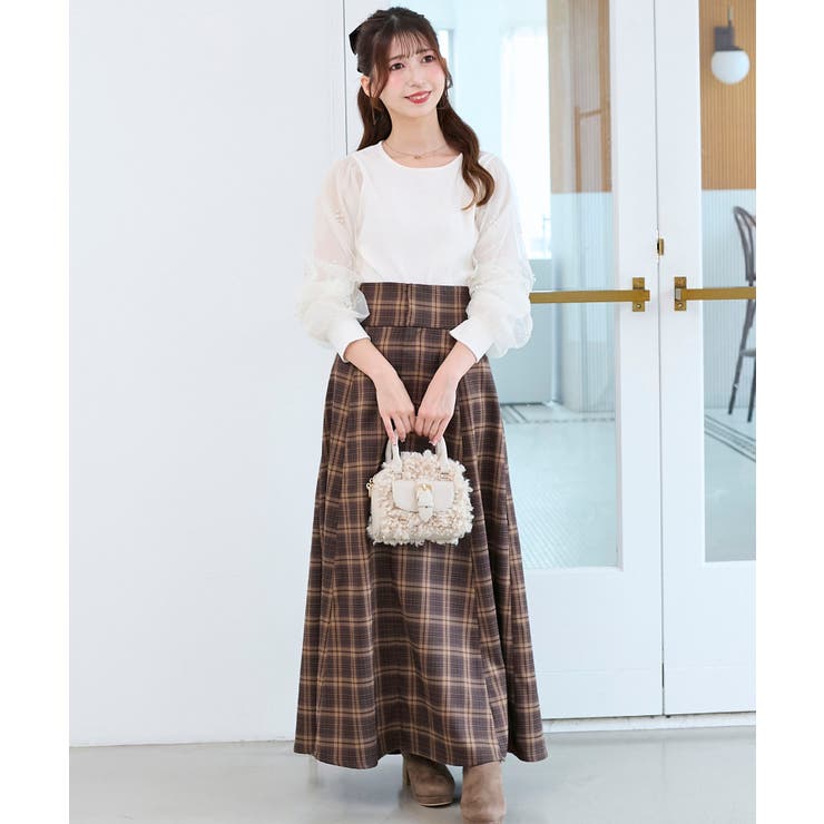 パールチュールスリーブ長袖トップス | MAJESTIC LEGON  | 詳細画像2 