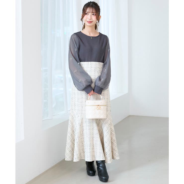 パールチュールスリーブ長袖トップス | MAJESTIC LEGON  | 詳細画像23 