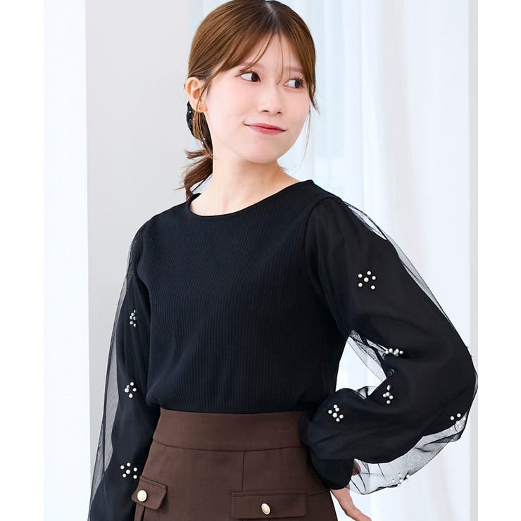 パールチュールスリーブ長袖トップス | MAJESTIC LEGON  | 詳細画像33 