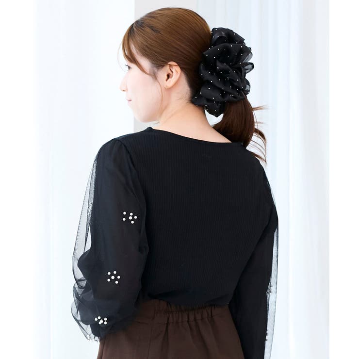 パールチュールスリーブ長袖トップス | MAJESTIC LEGON  | 詳細画像34 