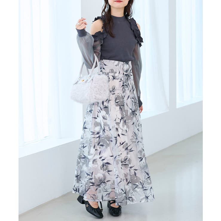 オープンショルダーフリルカットトップス | MAJESTIC LEGON  | 詳細画像10 